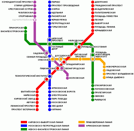 схема метро спб